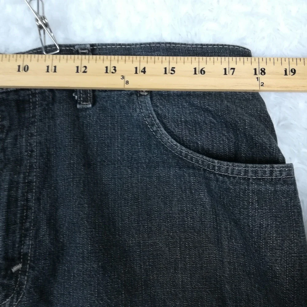 Faded Glory Mens Shorts Denim Black‎ Wash Bermuda Baggy Streetwear 38